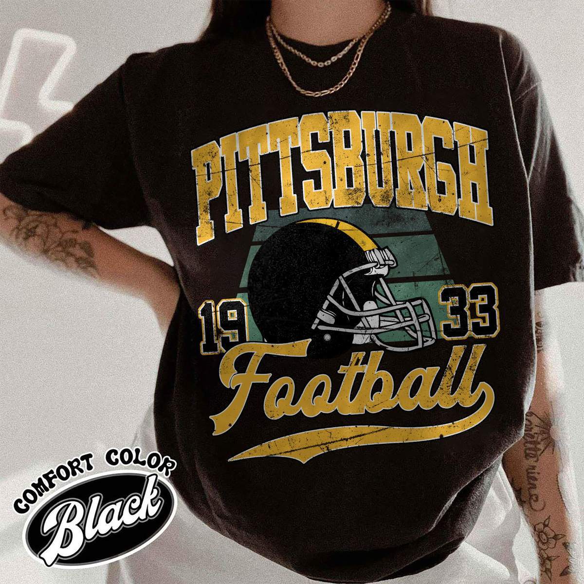 Unisex Pittsburgh football vintage t-shirt for men and women