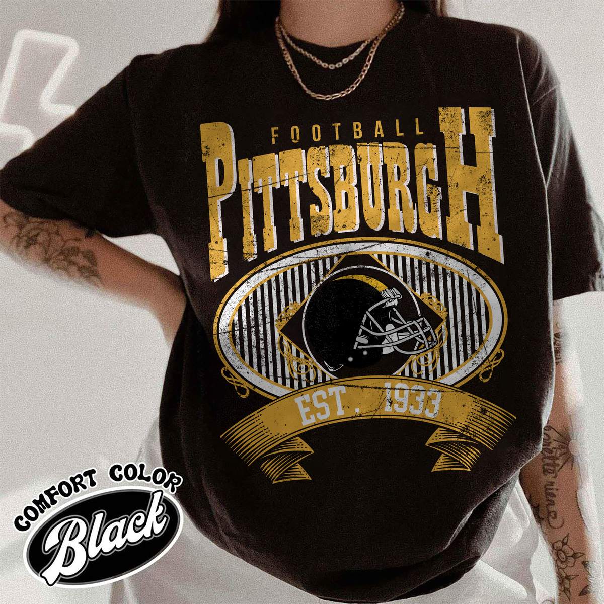 Unisex Pittsburgh football vintage t-shirt for men and women