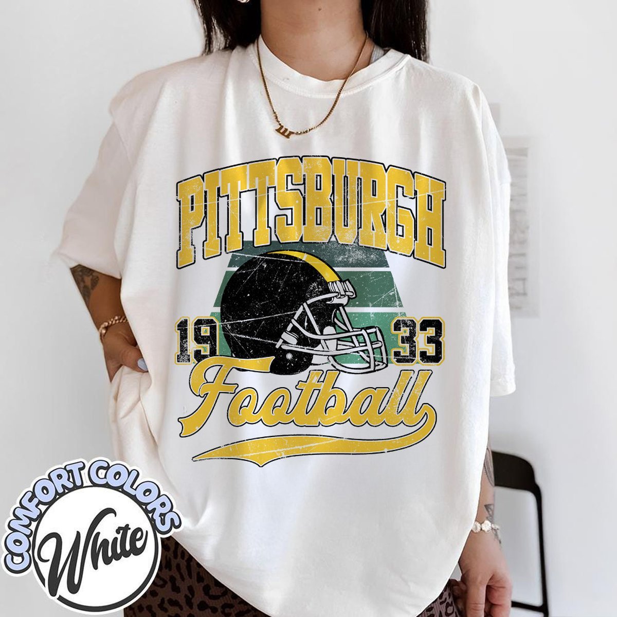 Unisex Pittsburgh football vintage t-shirt for men and women