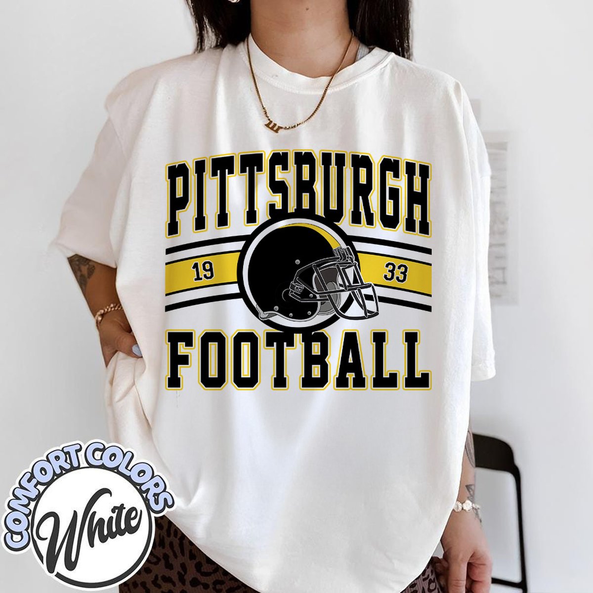 Unisex Pittsburgh football vintage t-shirt for men and women