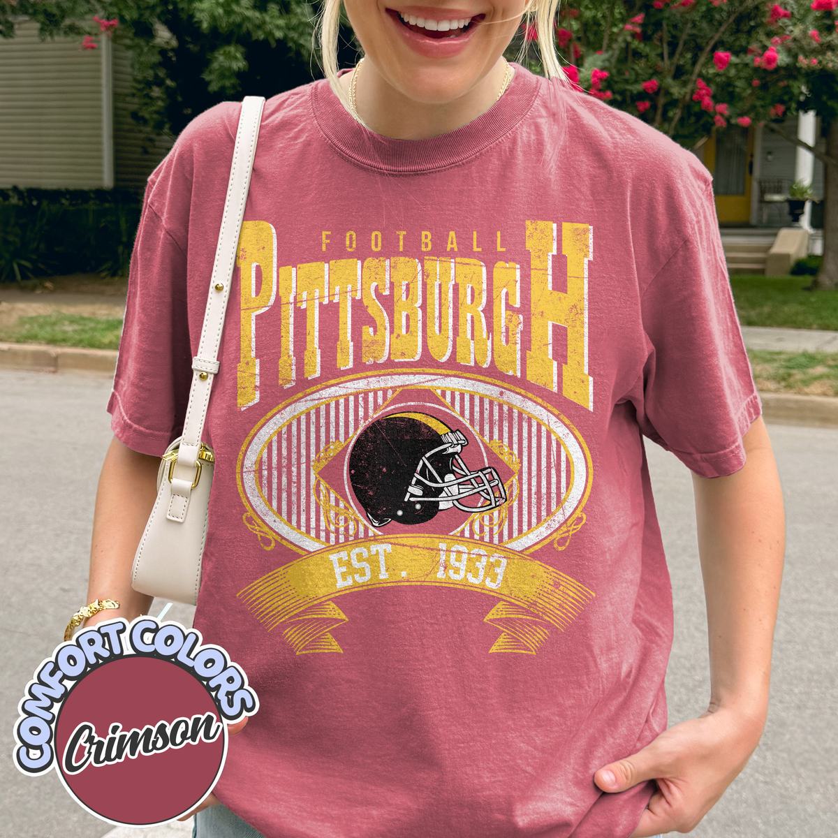 Unisex Pittsburgh football vintage t-shirt for men and women