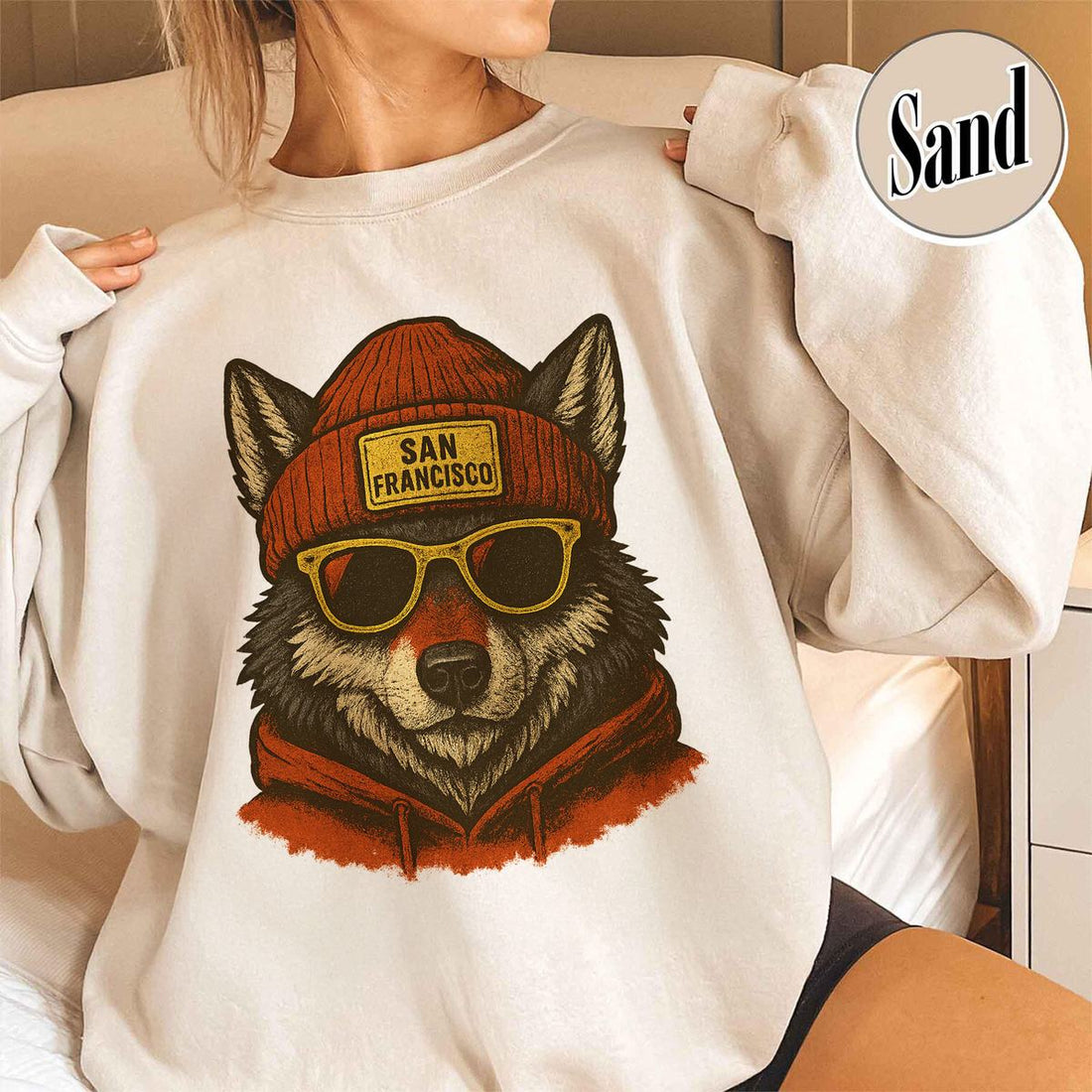 Unisex San Francisco football vintage crewneck sweatshirt for men and women