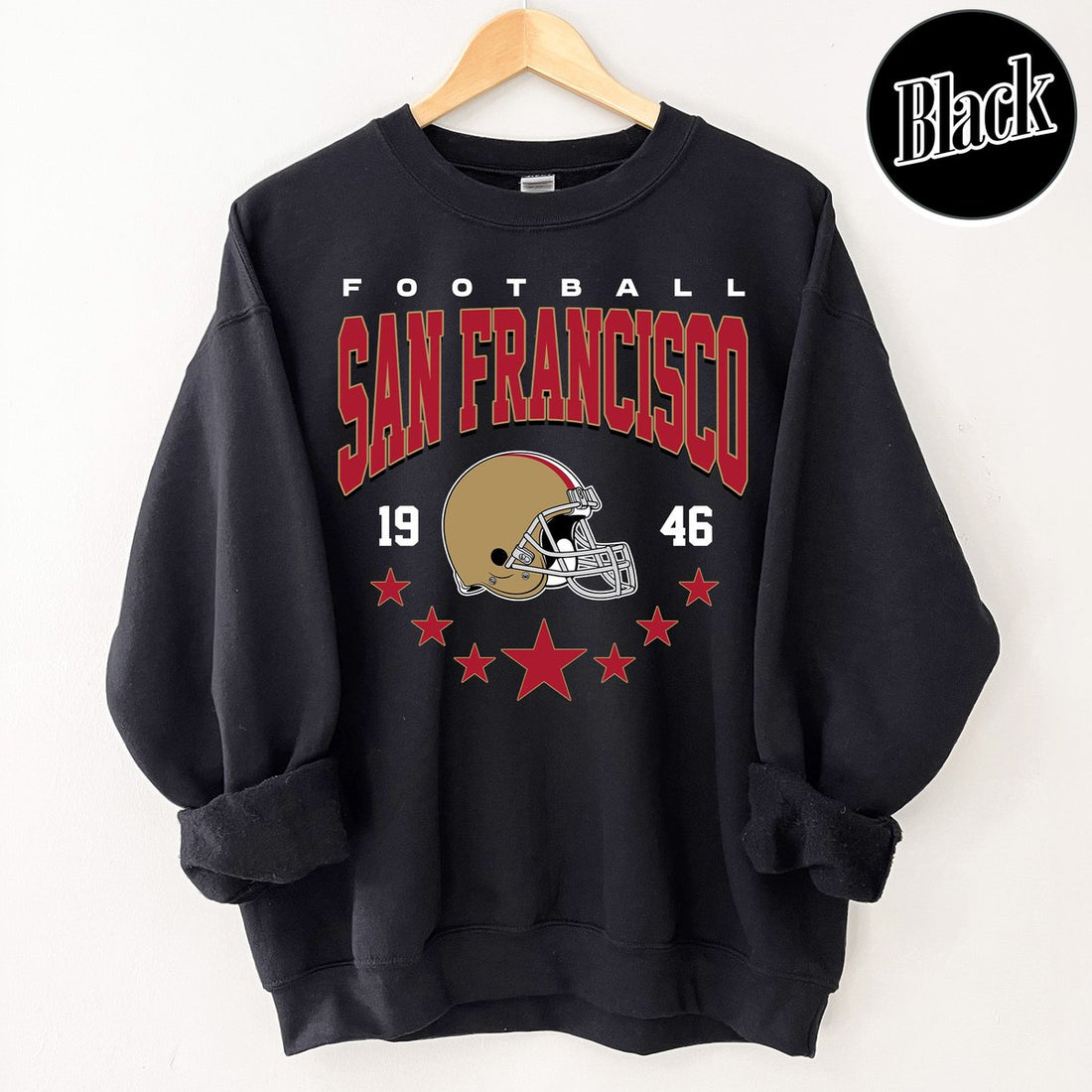 Unisex San Francisco football vintage crewneck sweatshirt for men and women