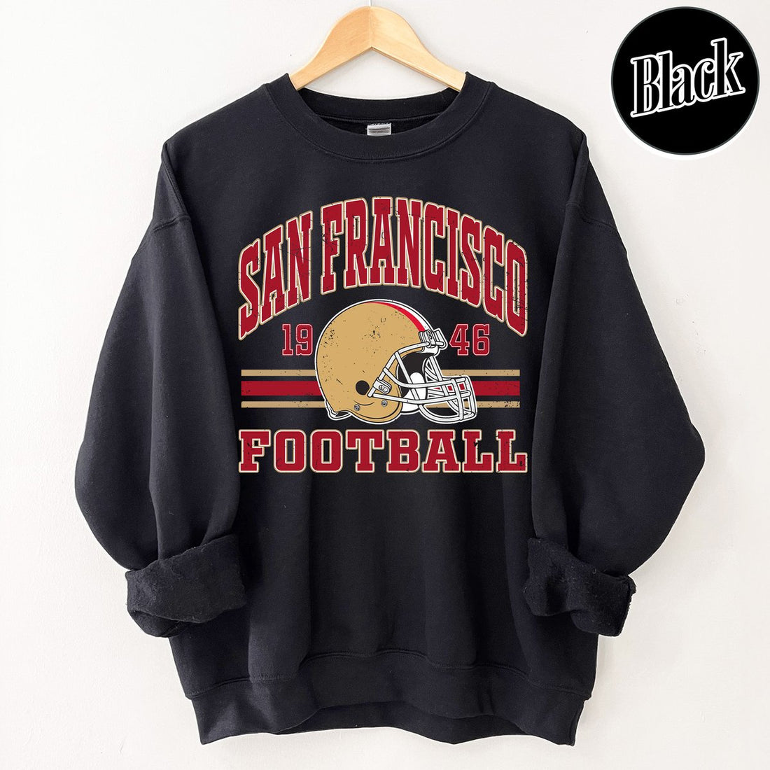 Unisex San Francisco football vintage crewneck sweatshirt for men and women