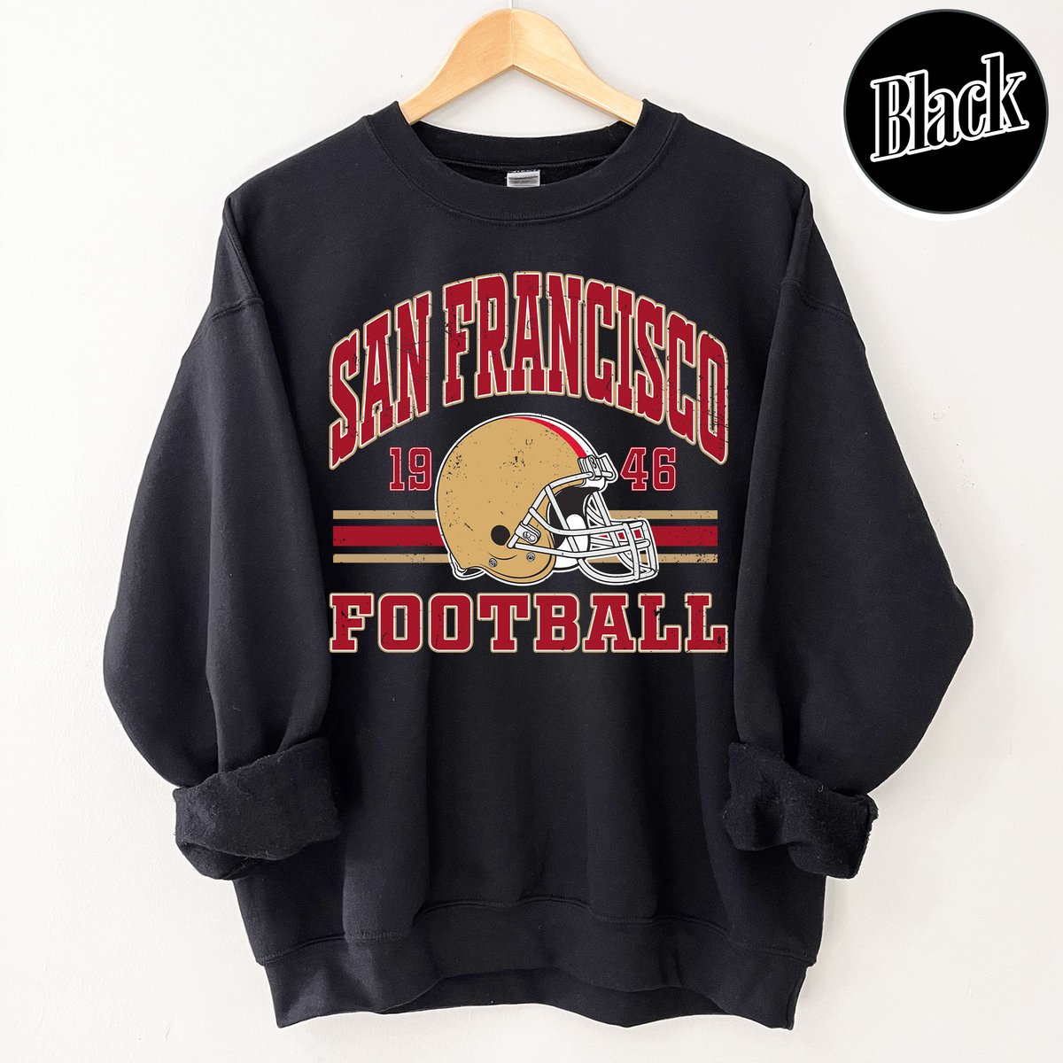 Unisex San Francisco football vintage crewneck sweatshirt for men and women