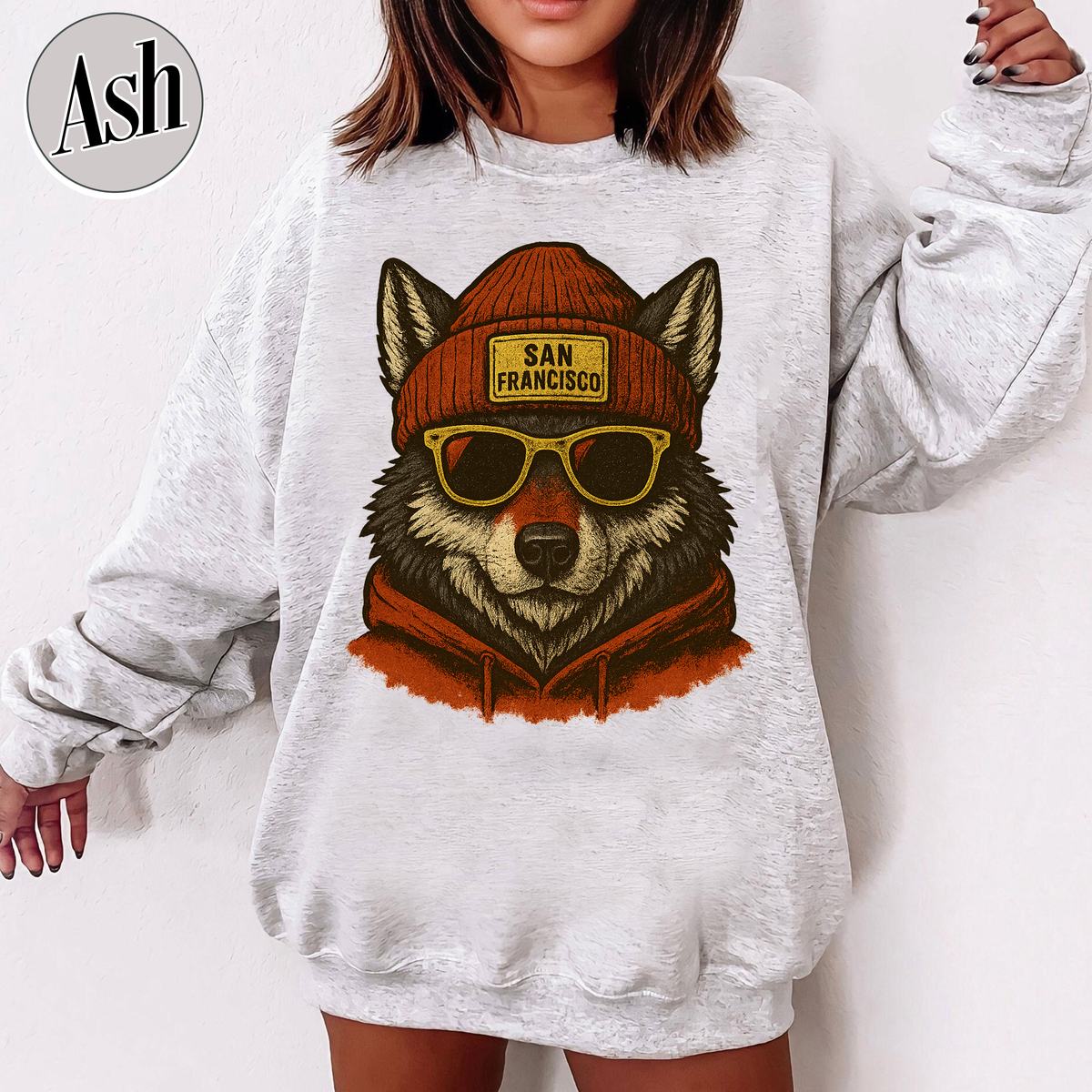 Unisex San Francisco football vintage crewneck sweatshirt for men and women
