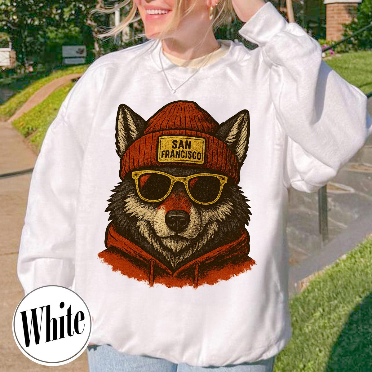 Unisex San Francisco football vintage crewneck sweatshirt for men and women