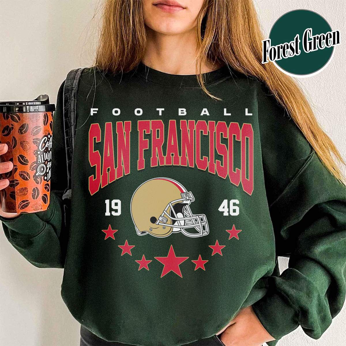 Unisex San Francisco football vintage crewneck sweatshirt for men and women