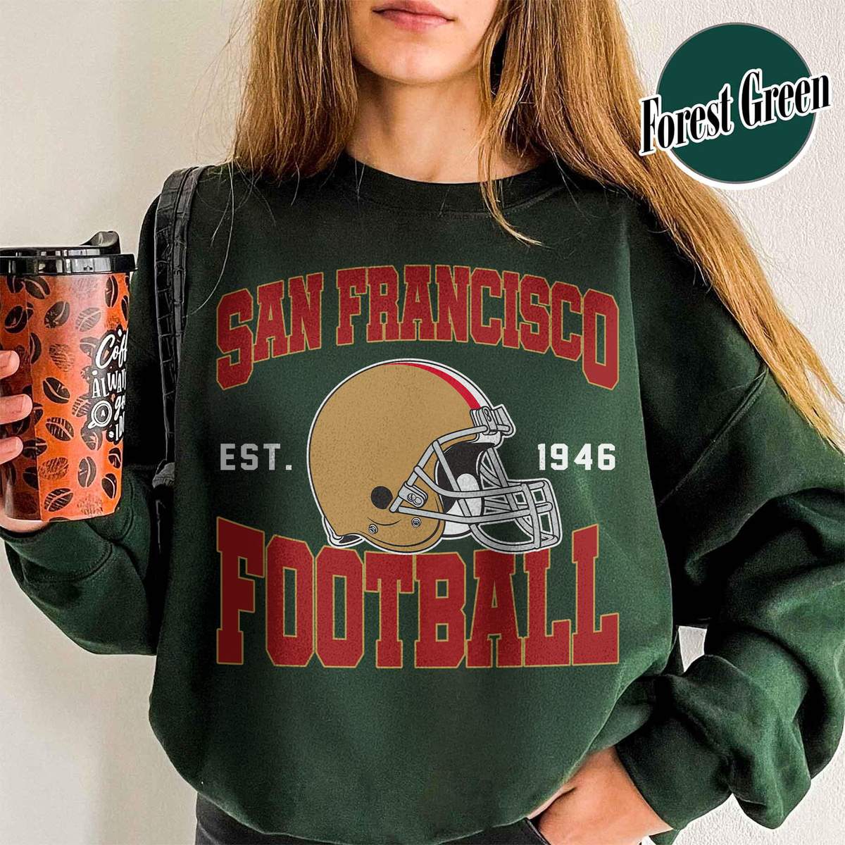 Unisex San Francisco football vintage crewneck sweatshirt for men and women