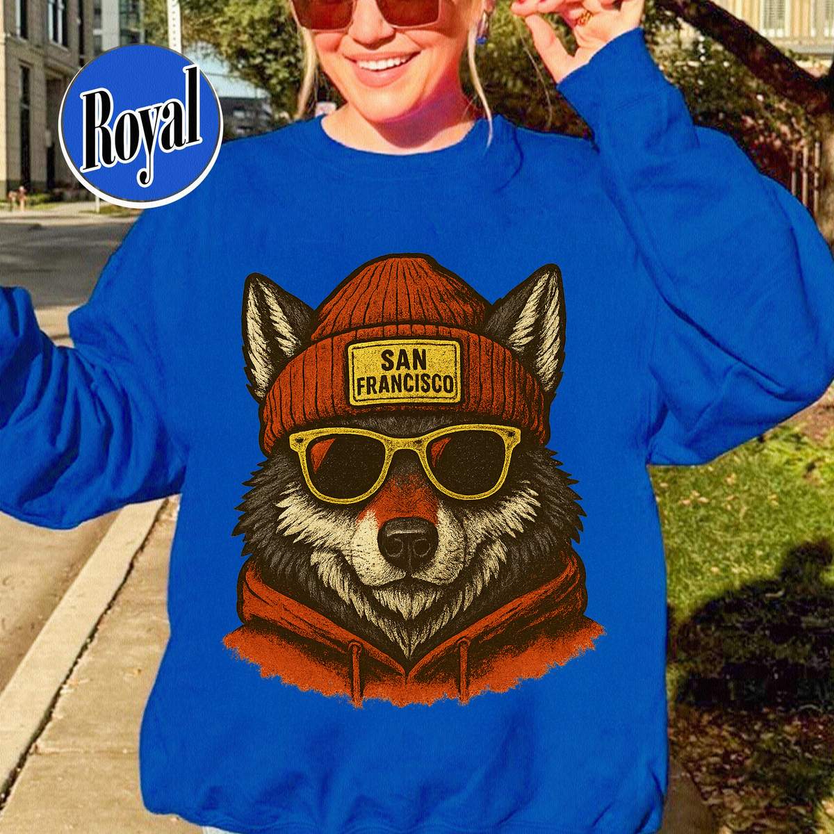 Unisex San Francisco football vintage crewneck sweatshirt for men and women