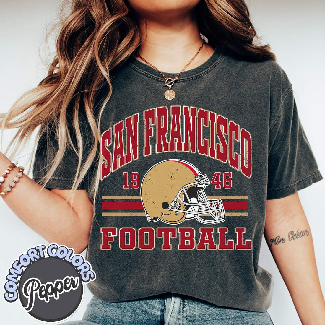 Unisex San Francisco football vintage t-shirt for men and women