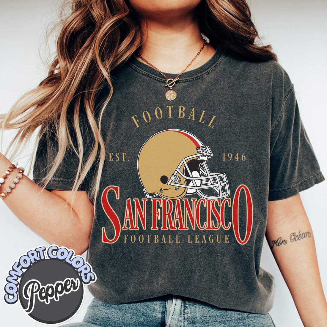 Unisex San Francisco football vintage t-shirt for men and women