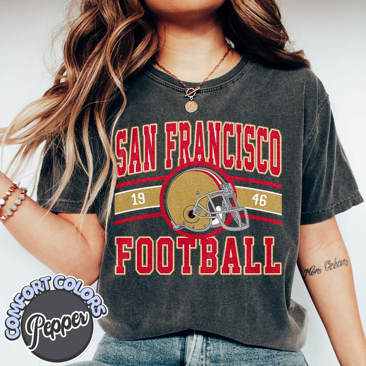 Unisex San Francisco football vintage t-shirt for men and women