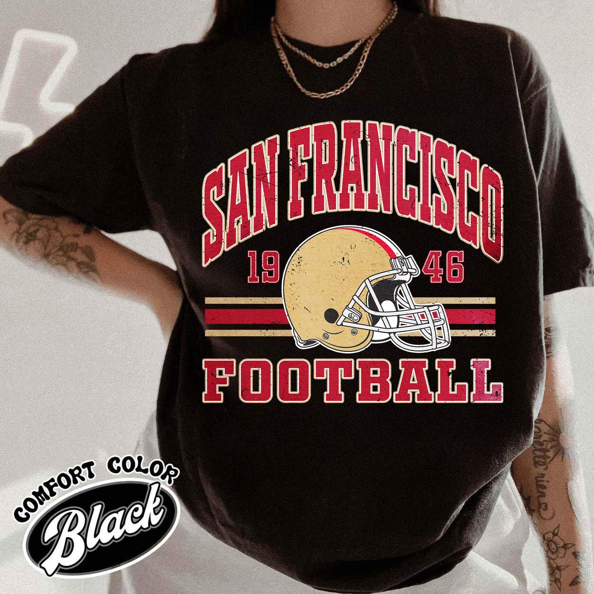 Unisex San Francisco football vintage t-shirt for men and women
