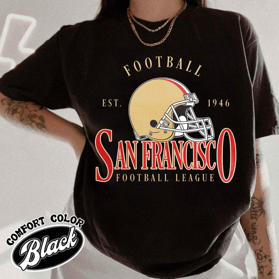 Unisex San Francisco football vintage t-shirt for men and women