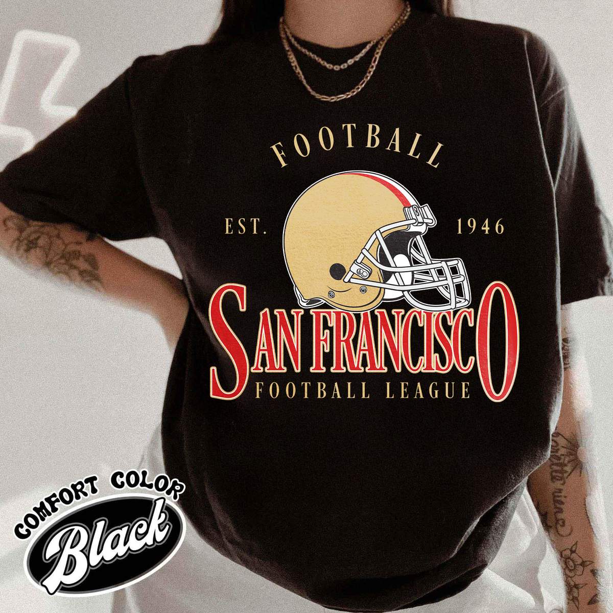 Unisex San Francisco football vintage t-shirt for men and women