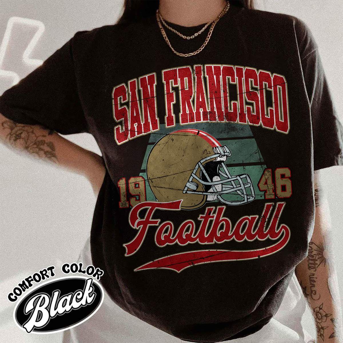 Unisex San Francisco football vintage t-shirt for men and women