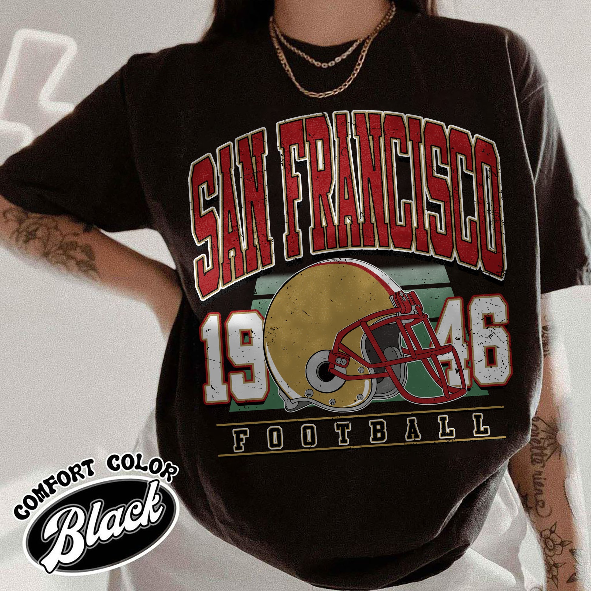 Unisex San Francisco football vintage t-shirt for men and women