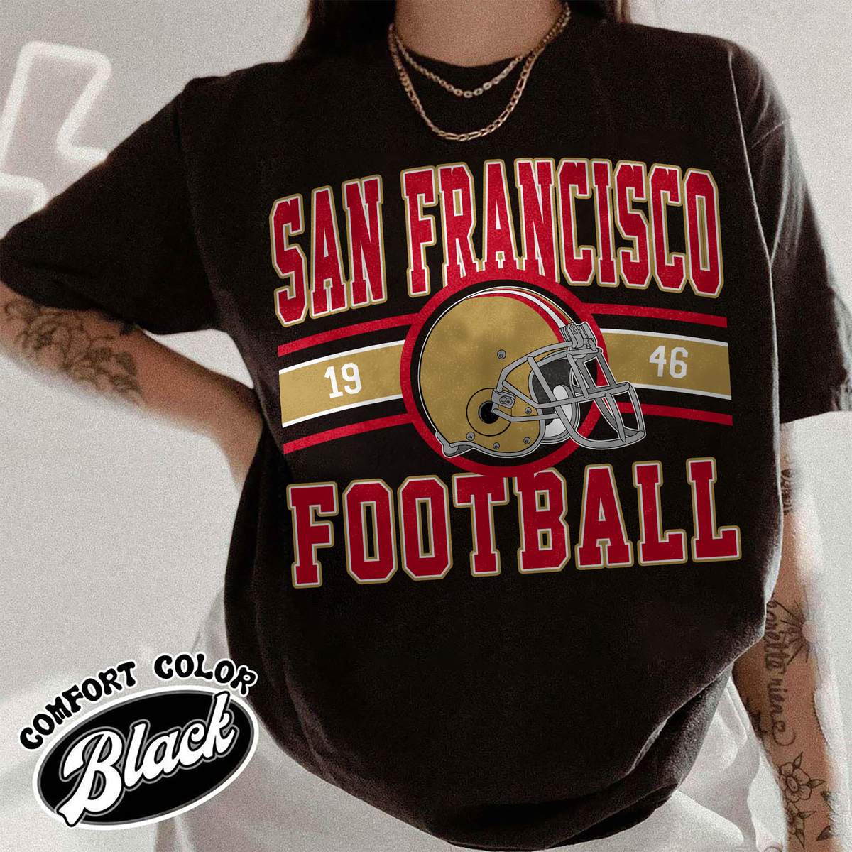Unisex San Francisco football vintage t-shirt for men and women