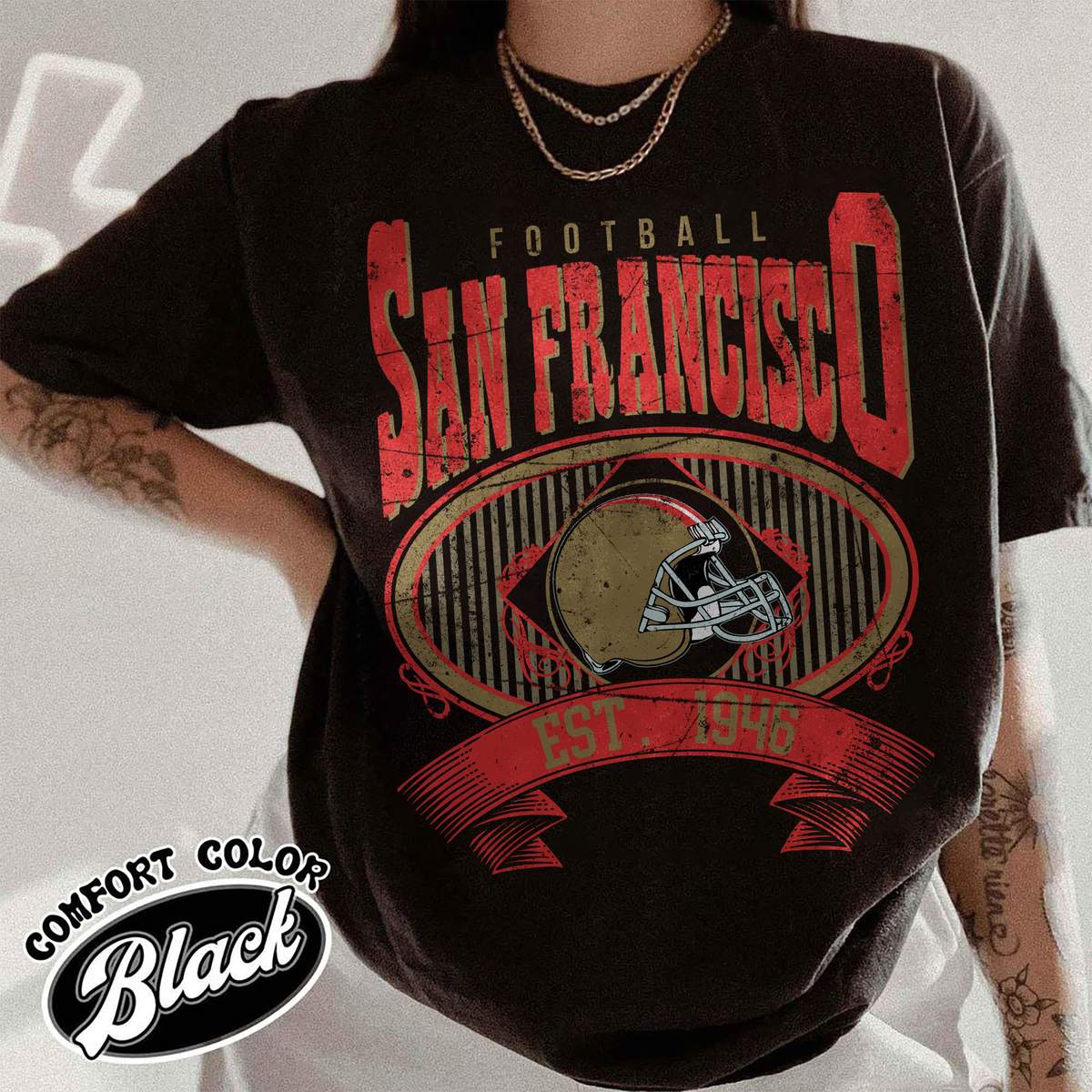 Unisex San Francisco football vintage t-shirt for men and women