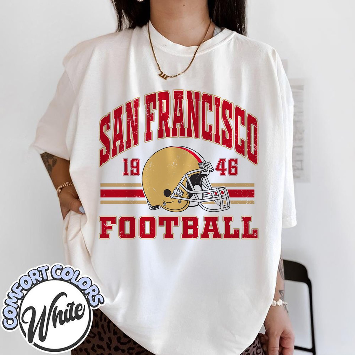 Unisex San Francisco football vintage t-shirt for men and women