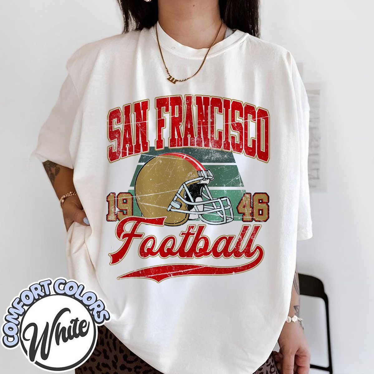 Unisex San Francisco football vintage t-shirt for men and women