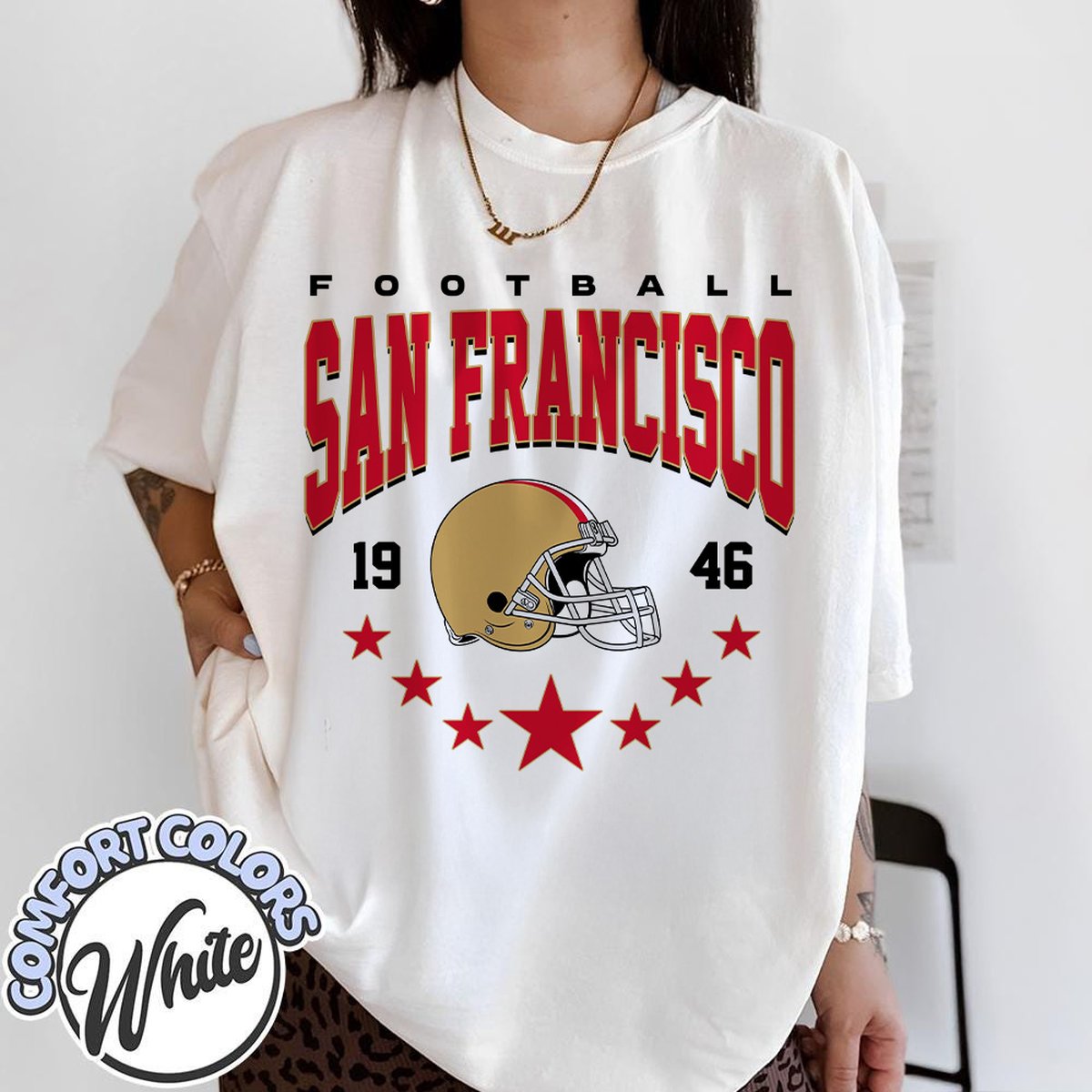 Unisex San Francisco football vintage t-shirt for men and women