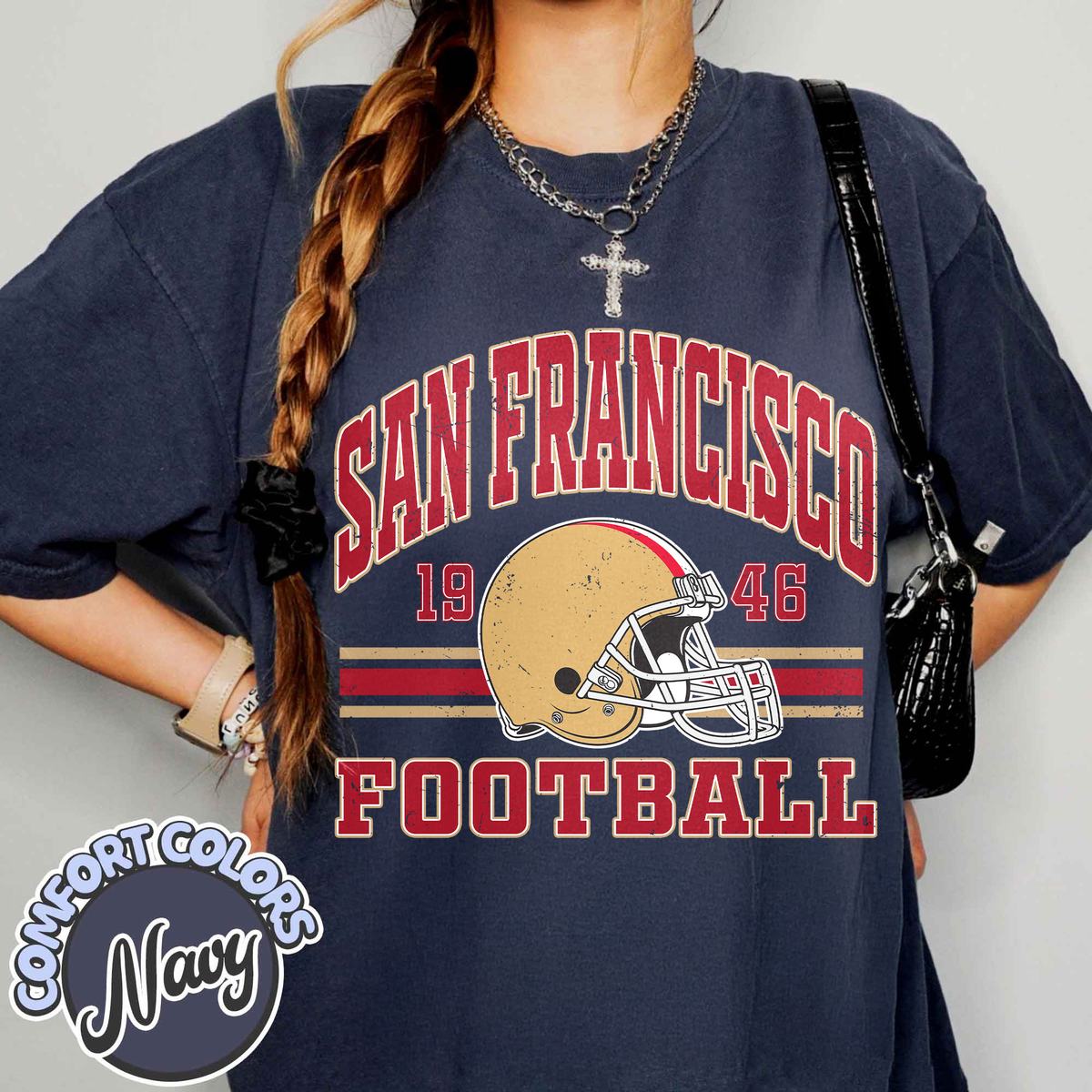 Unisex San Francisco football vintage t-shirt for men and women