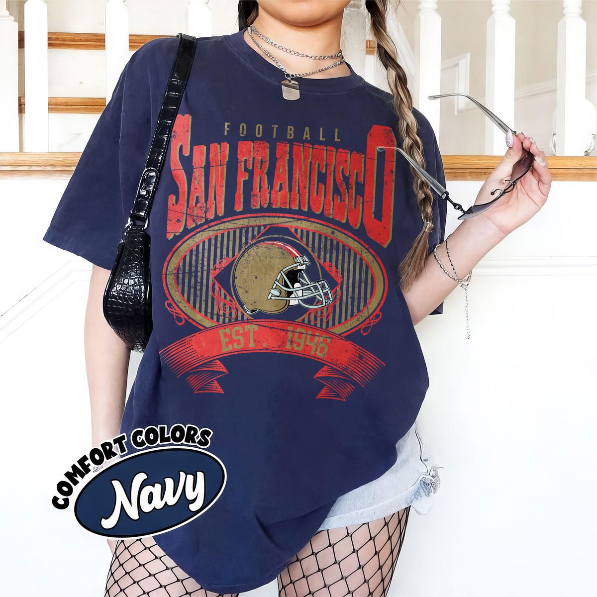 Unisex San Francisco football vintage t-shirt for men and women
