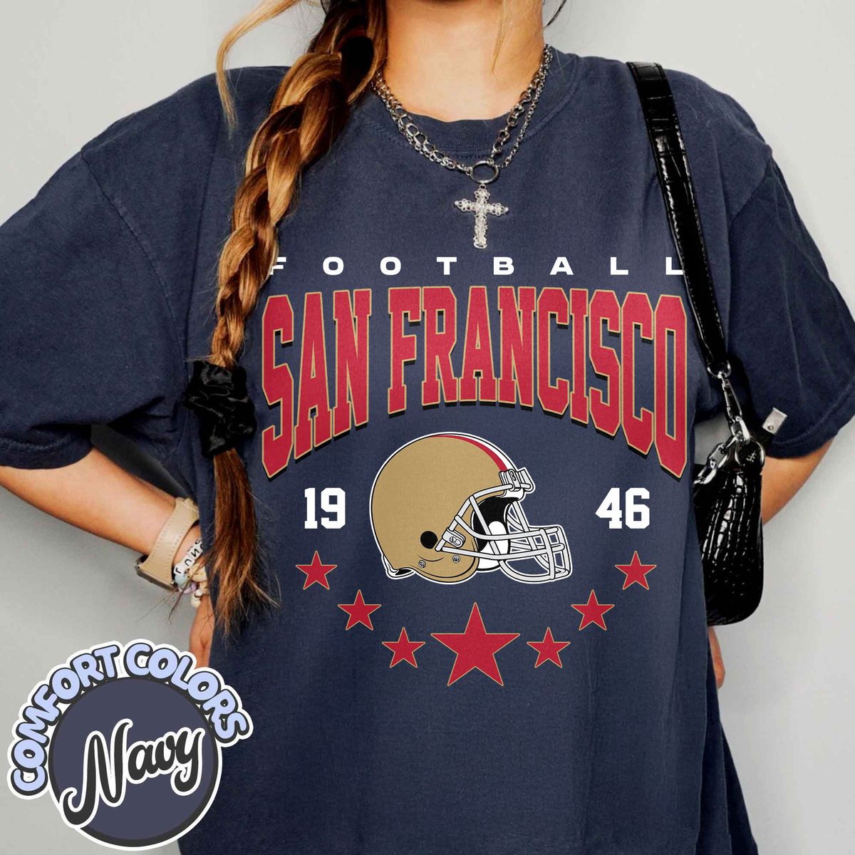 Unisex San Francisco football vintage t-shirt for men and women