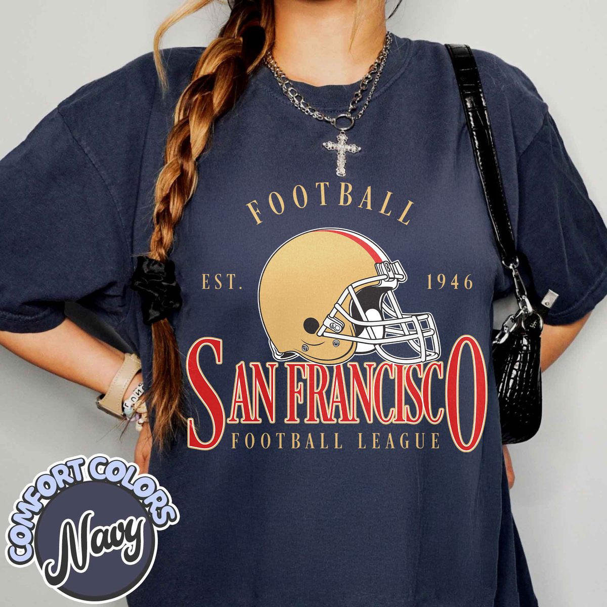 Unisex San Francisco football vintage t-shirt for men and women