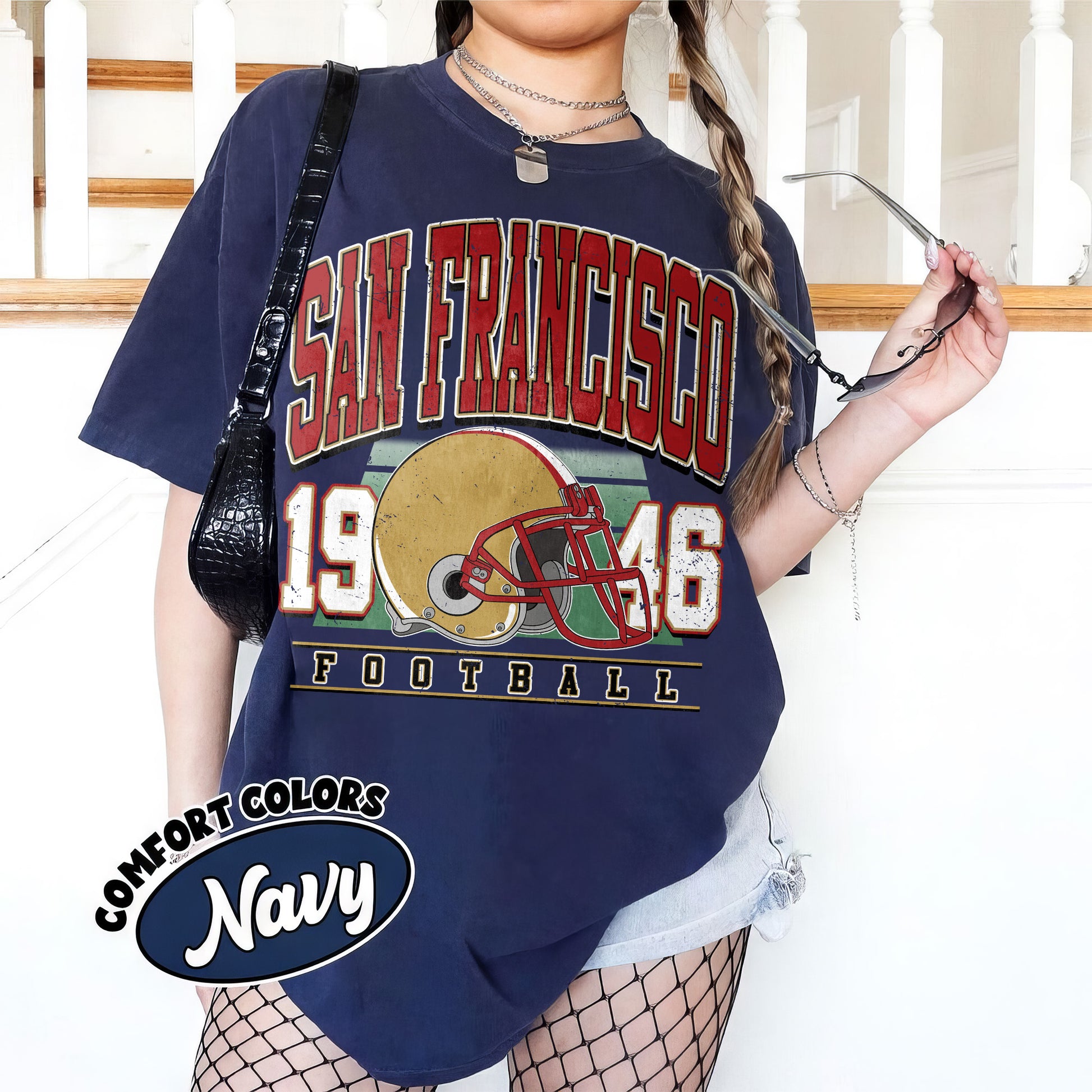 Unisex San Francisco football vintage t-shirt for men and women