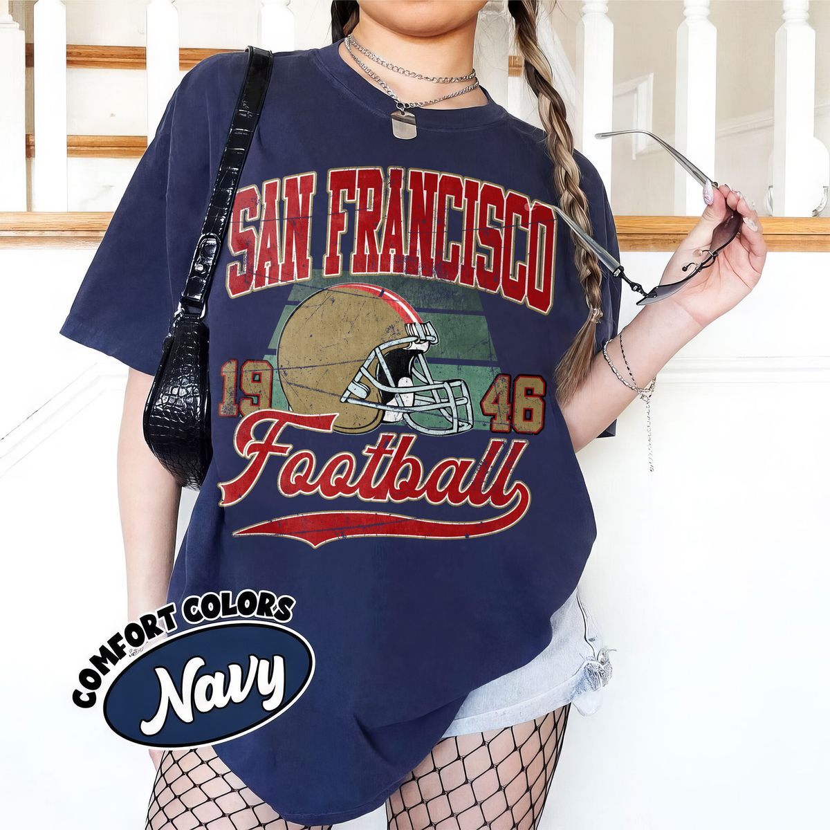 Unisex San Francisco football vintage t-shirt for men and women