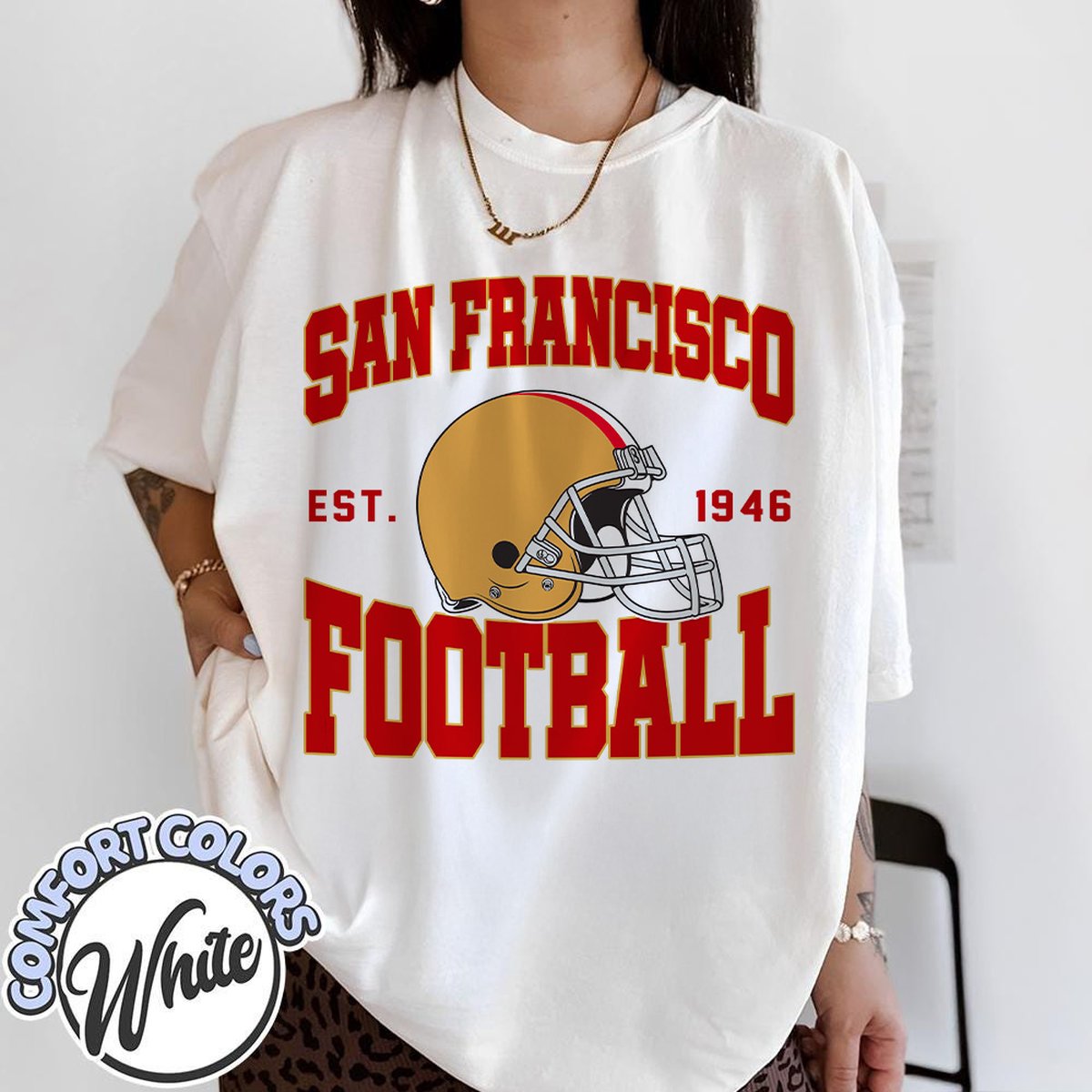Unisex San Francisco football vintage t-shirt for men and women