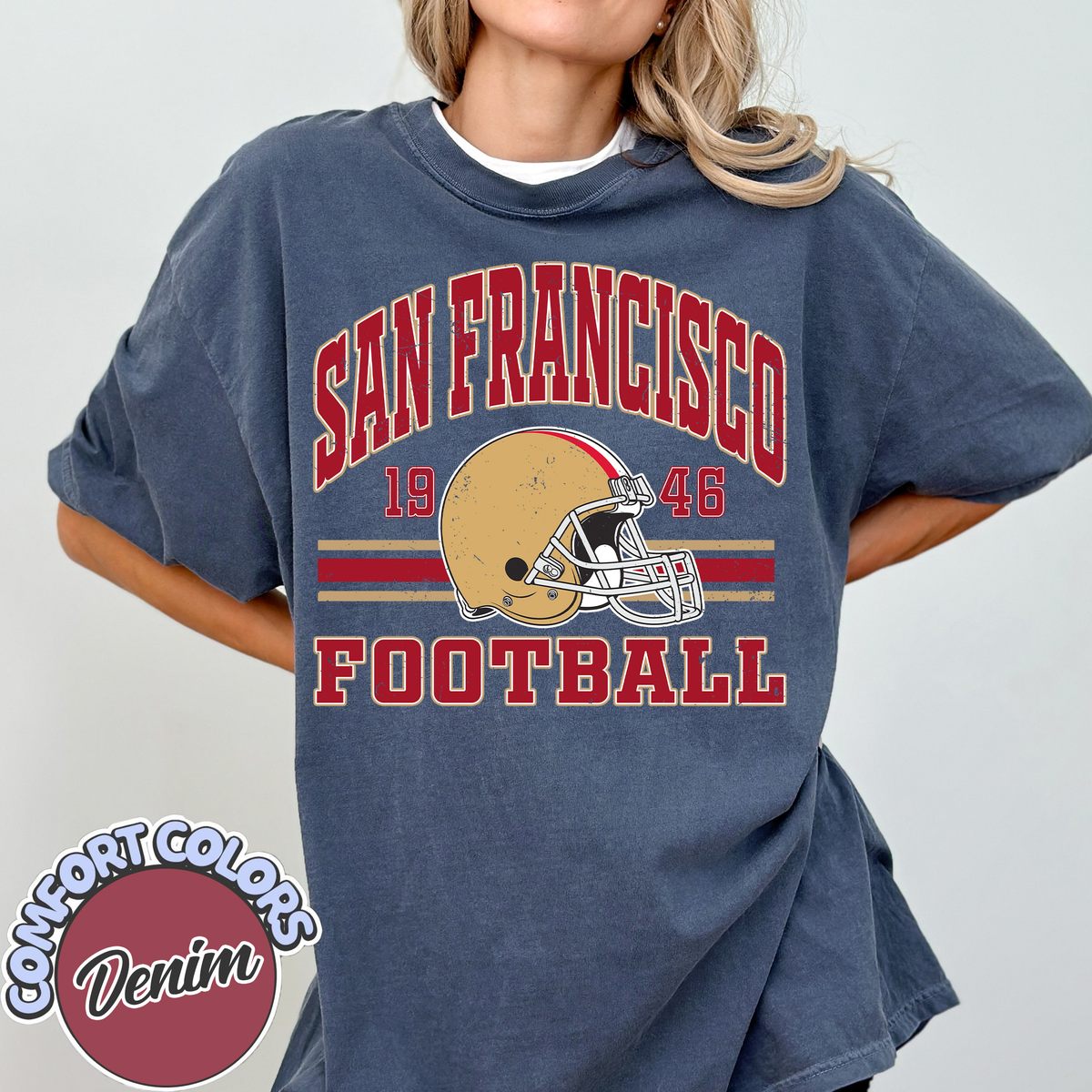 Unisex San Francisco football vintage t-shirt for men and women