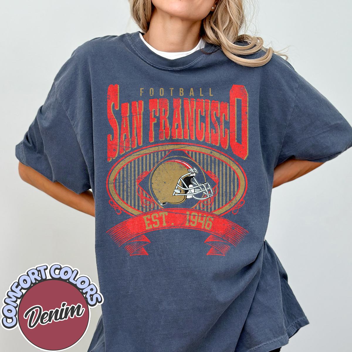 Unisex San Francisco football vintage t-shirt for men and women