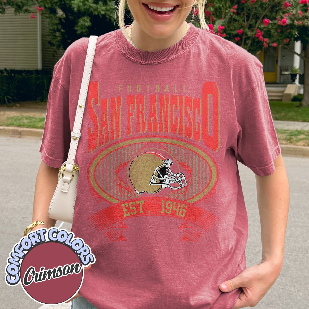Unisex San Francisco football vintage t-shirt for men and women