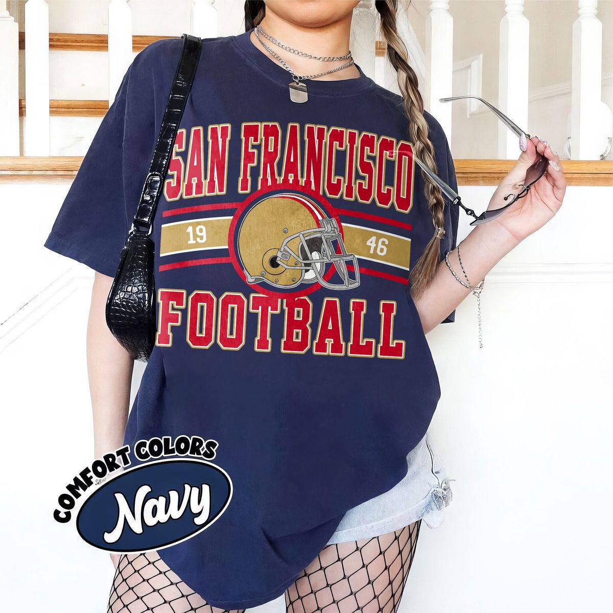Unisex San Francisco football vintage t-shirt for men and women