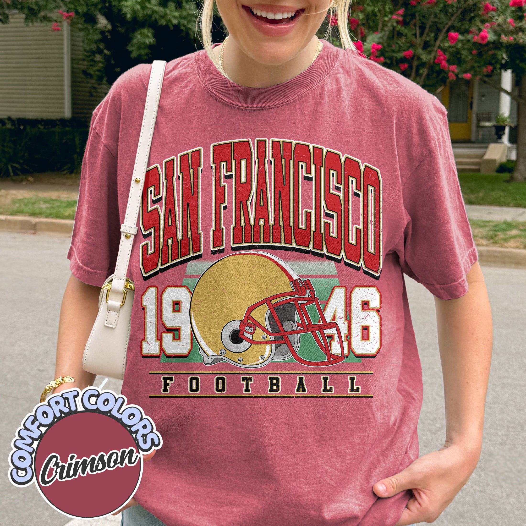 Unisex San Francisco football vintage t-shirt for men and women