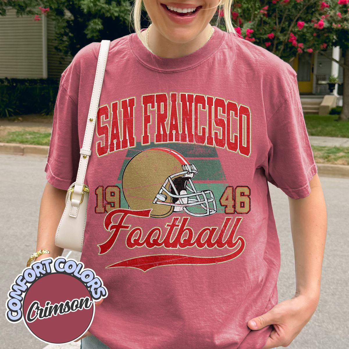 Unisex San Francisco football vintage t-shirt for men and women