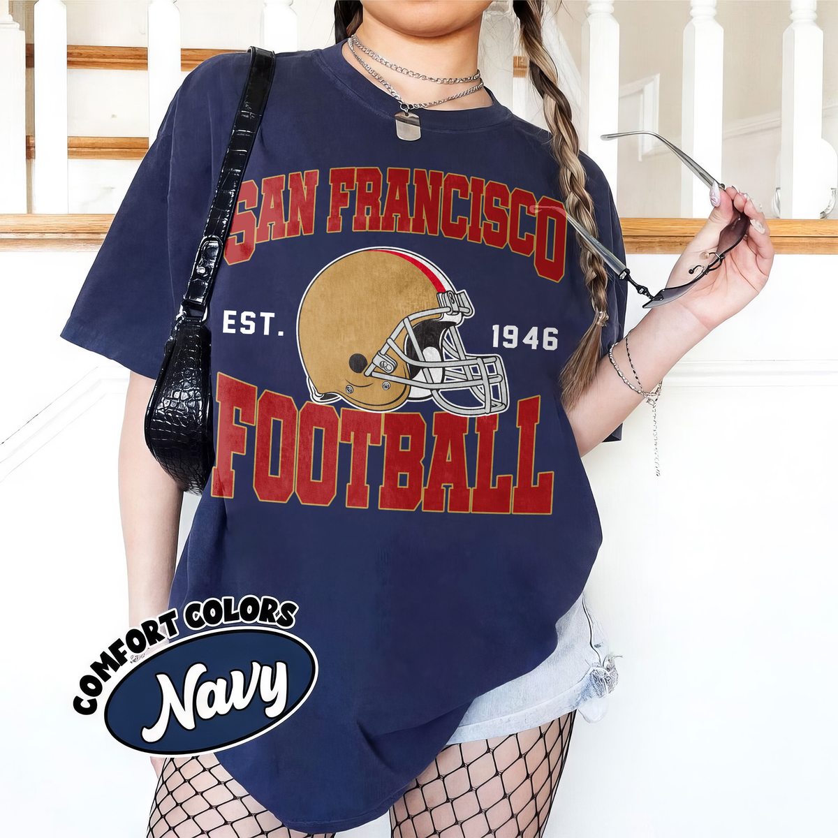 Unisex San Francisco football vintage t-shirt for men and women
