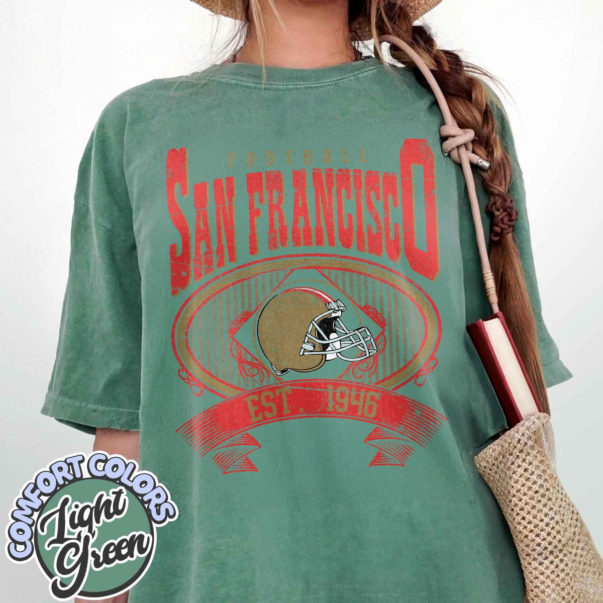 Unisex San Francisco football vintage t-shirt for men and women