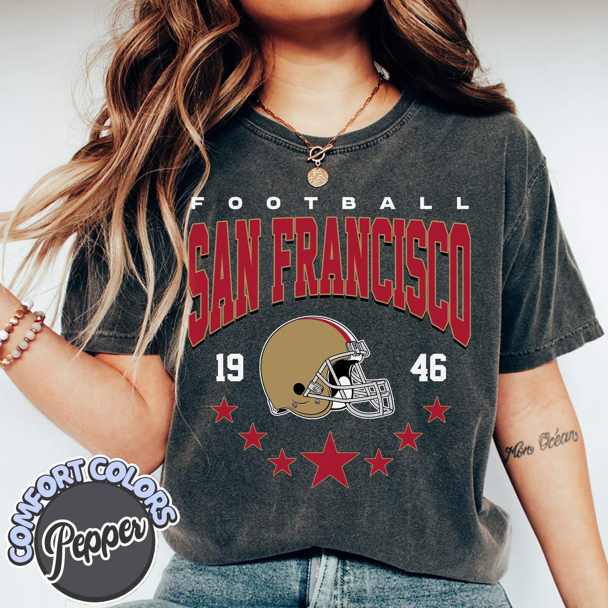 Unisex San Francisco football vintage t-shirt for men and women
