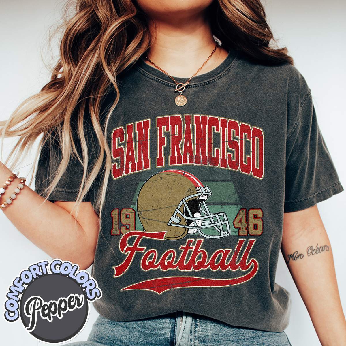 Unisex San Francisco football vintage t-shirt for men and women
