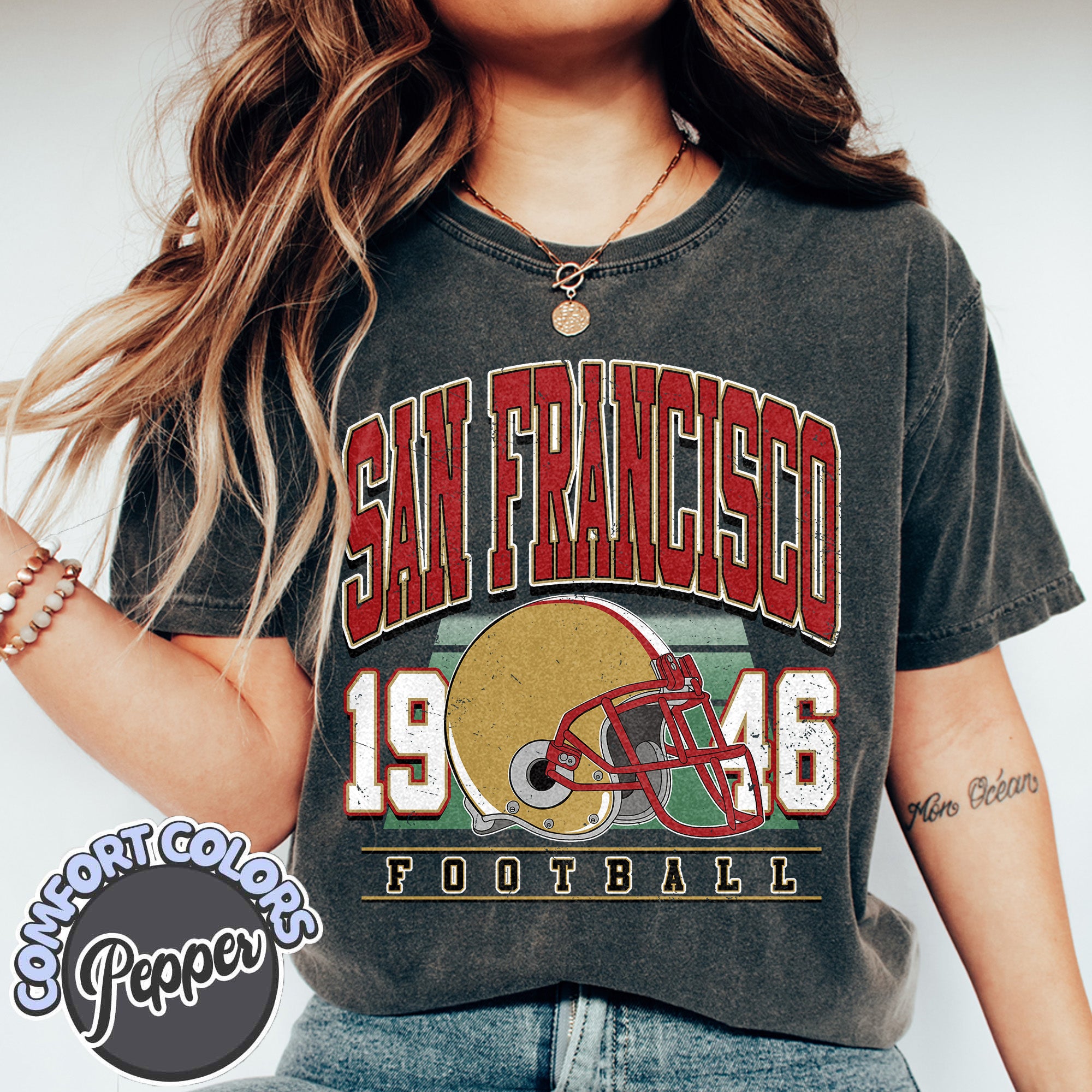 Unisex San Francisco football vintage t-shirt for men and women