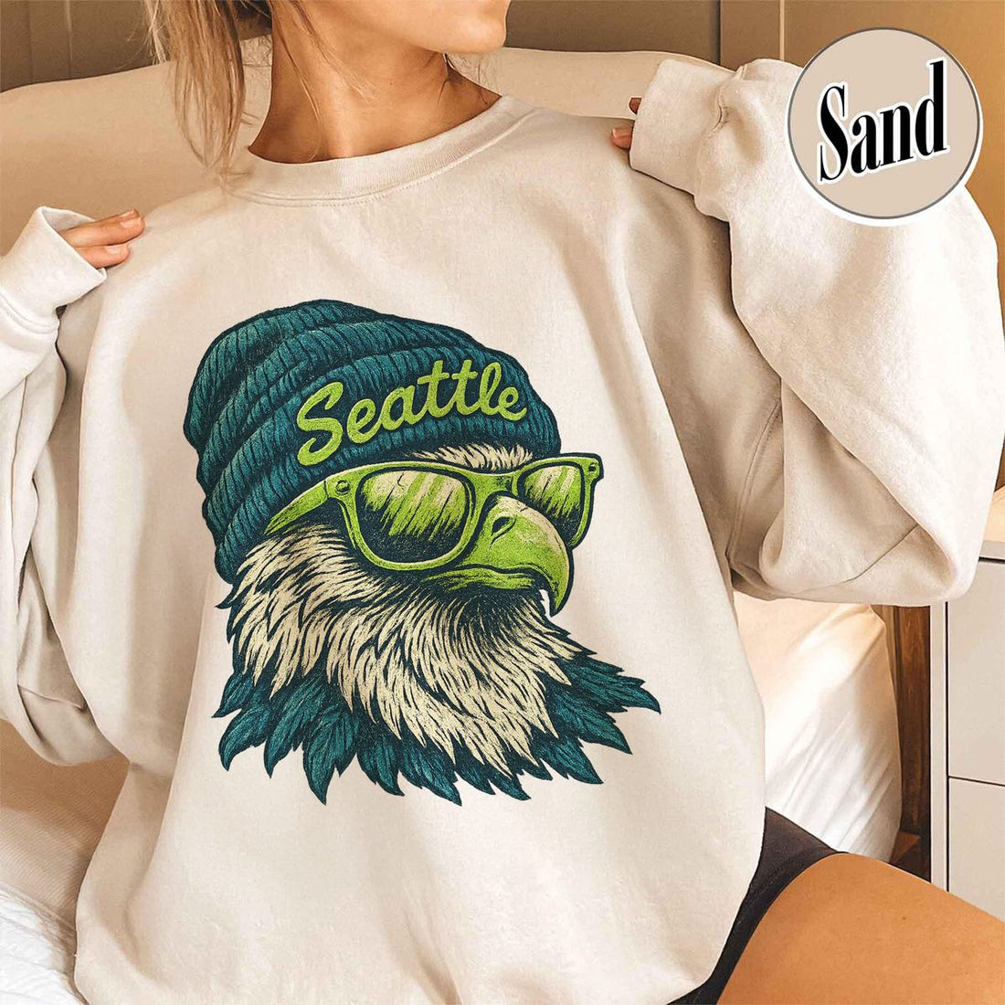 Unisex Seattle football vintage crewneck sweatshirt for men and women