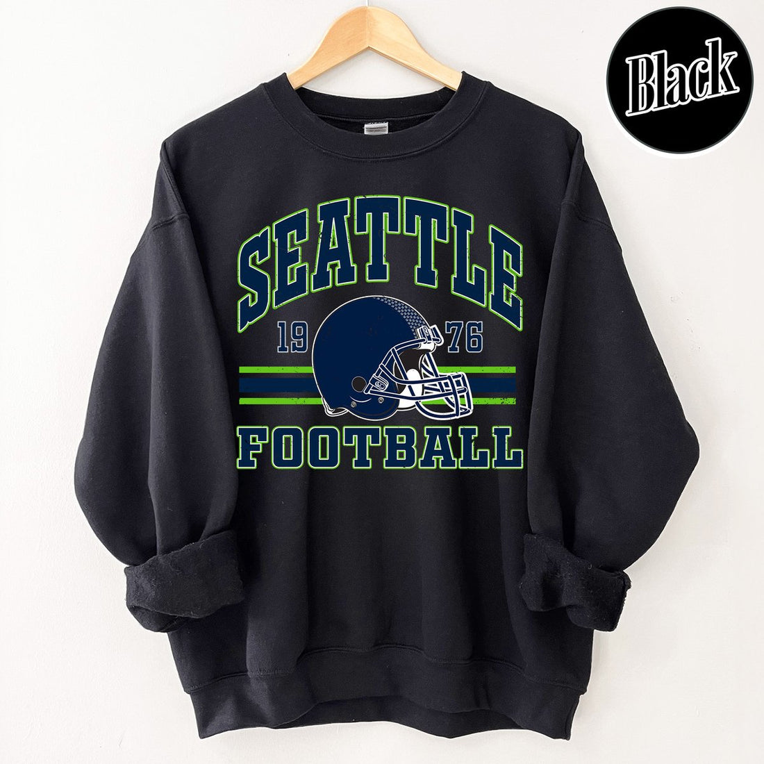 Unisex Seattle football vintage crewneck sweatshirt for men and women