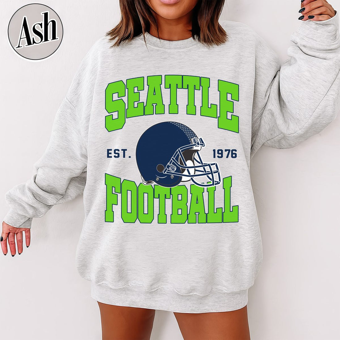 Unisex Seattle football vintage crewneck sweatshirt for men and women