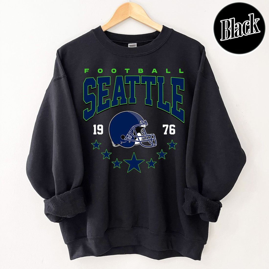 Unisex Seattle football vintage crewneck sweatshirt for men and women