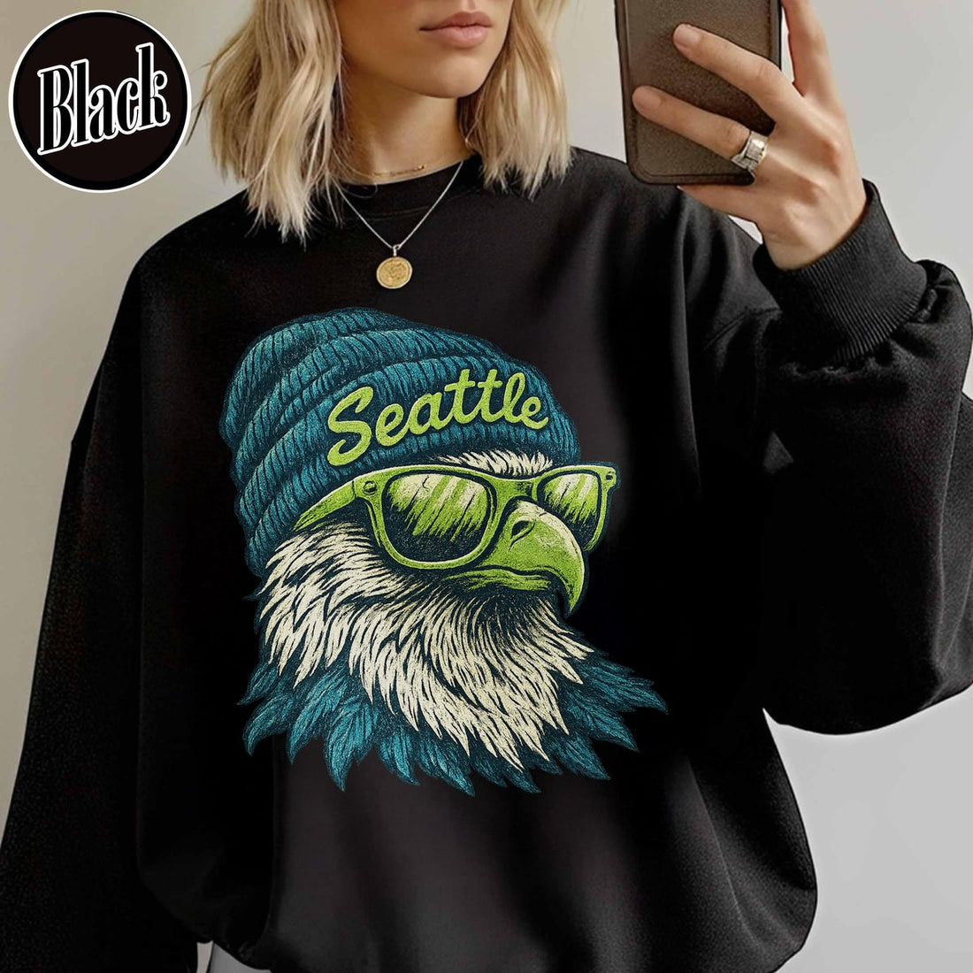 Unisex Seattle football vintage crewneck sweatshirt for men and women